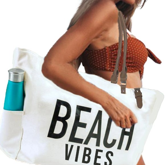 Keho Handbags - KEHO "Beach Vibes" Large Beach Bag/Tote